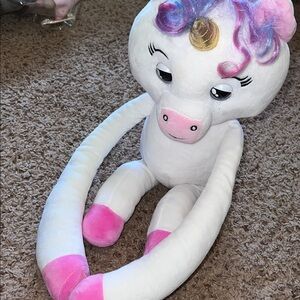 Enchanting Unicorn Plush with Pink and Purple Highlights